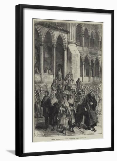 Life in Constantinople, Moslems Leaving the Mosque-null-Framed Giclee Print