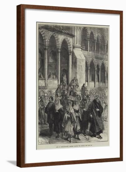 Life in Constantinople, Moslems Leaving the Mosque-null-Framed Giclee Print