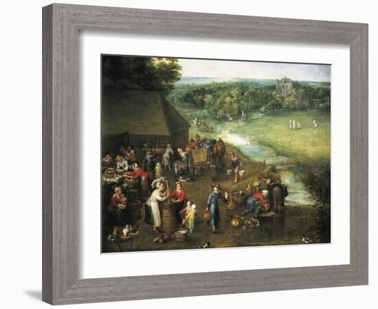 Life in Countryside-Jan Brueghel the Elder-Framed Giclee Print