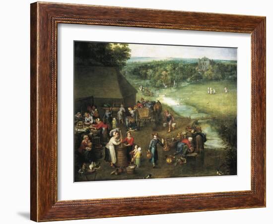 Life in Countryside-Jan Brueghel the Elder-Framed Giclee Print