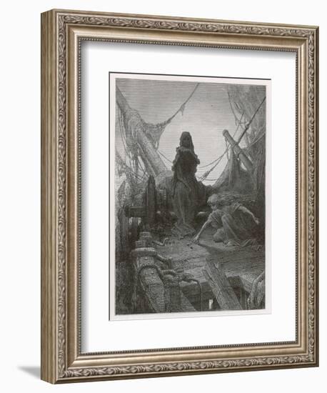 Life-In-Death Dices with Death Himself to Decide the Fate of the Sailors-Gustave Dor?-Framed Photographic Print