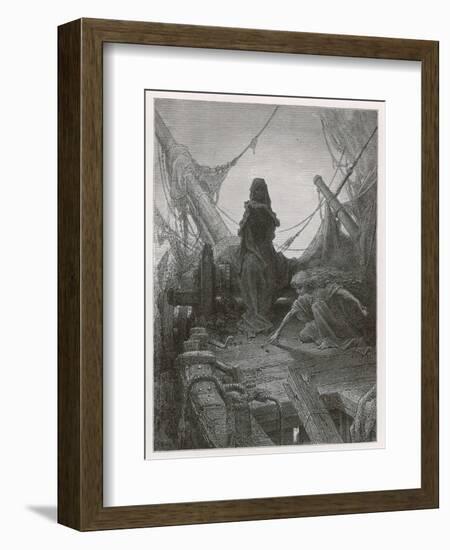 Life-In-Death Dices with Death Himself to Decide the Fate of the Sailors-Gustave Dor?-Framed Photographic Print