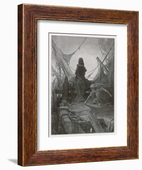 Life-In-Death Dices with Death Himself to Decide the Fate of the Sailors-Gustave Dor?-Framed Photographic Print