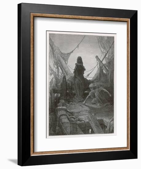 Life-In-Death Dices with Death Himself to Decide the Fate of the Sailors-Gustave Dor?-Framed Photographic Print