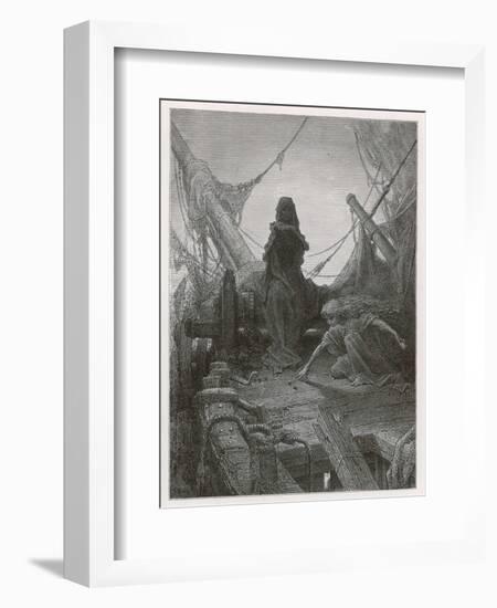 Life-In-Death Dices with Death Himself to Decide the Fate of the Sailors-Gustave Dor?-Framed Photographic Print