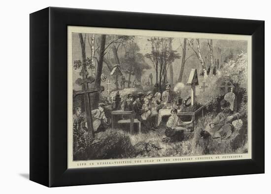 Life in Russia, Visiting the Dead in the Smolensky Cemetery, St Petersburg-null-Framed Premier Image Canvas