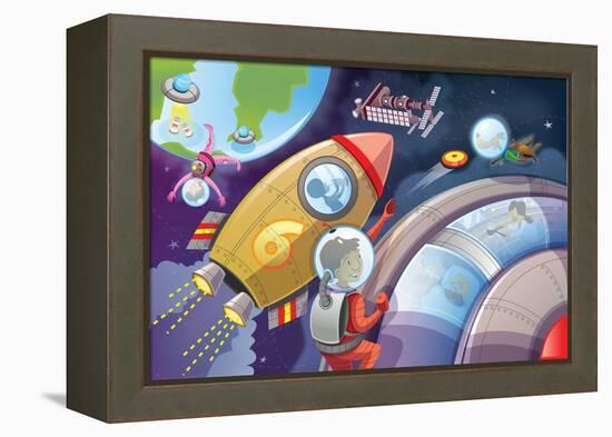 Life in Space - Jack & Jill-Merril Rainey-Framed Premier Image Canvas