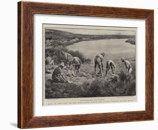 Life in the Camp on the Mooi River, Which Was Lately Shelled by the Boers-Henry Marriott Paget-Framed Giclee Print