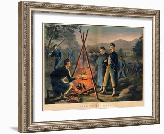 Life in the Camp, Published by Currier and Ives, 1863-Thomas Nast-Framed Giclee Print