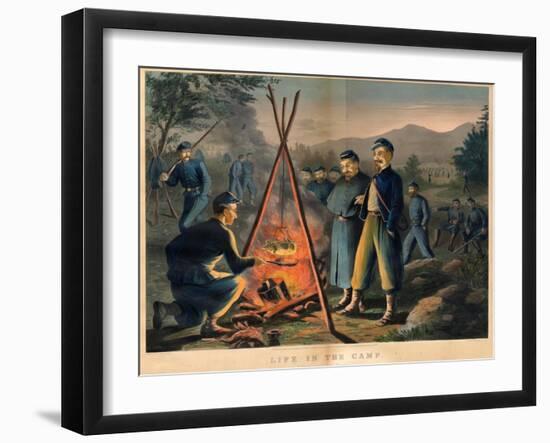 Life in the Camp, Published by Currier and Ives, 1863-Thomas Nast-Framed Giclee Print