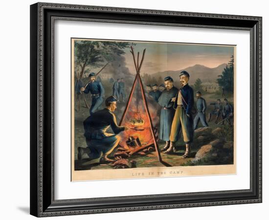 Life in the Camp, Published by Currier and Ives, 1863-Thomas Nast-Framed Giclee Print