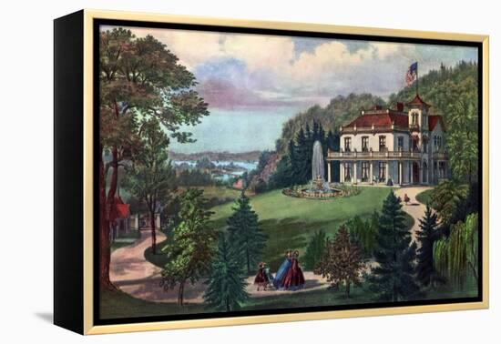 Life in the Country, Evening, 1862-Currier & Ives-Framed Premier Image Canvas