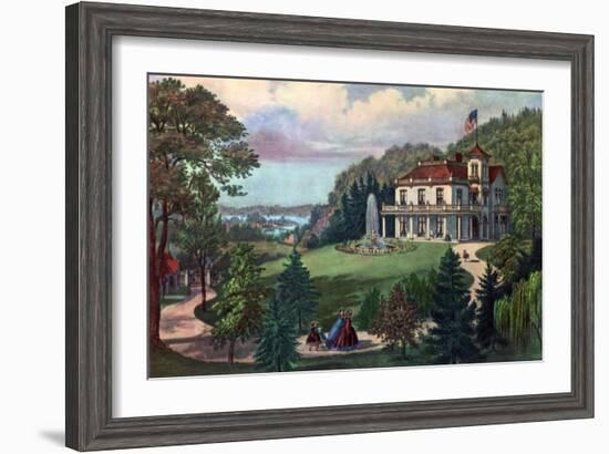 Life in the Country, Evening, 1862-Currier & Ives-Framed Giclee Print