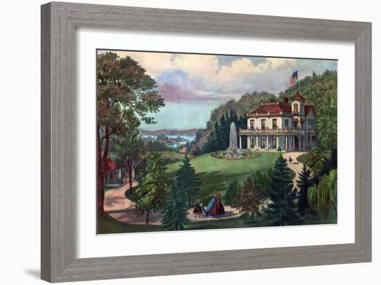 Life in the Country, Evening, 1862-Currier & Ives-Framed Giclee Print