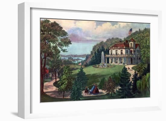 Life in the Country, Evening, 1862-Currier & Ives-Framed Giclee Print