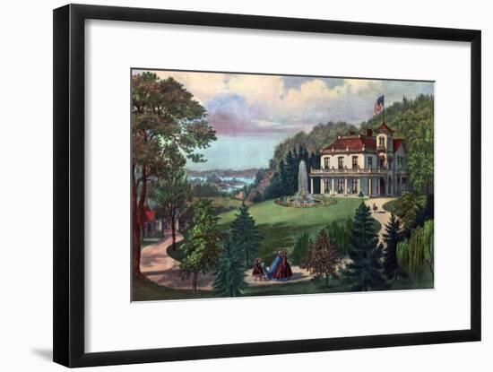 Life in the Country, Evening, 1862-Currier & Ives-Framed Giclee Print