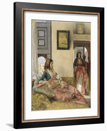 Life in the Hhareem at Mamluk House, Cairo, c.1858-John Frederick Lewis-Framed Giclee Print