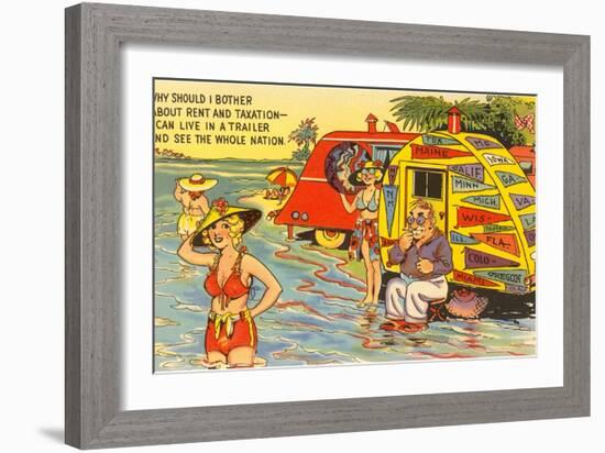 Life in the Trailer Park, Cartoon-null-Framed Art Print