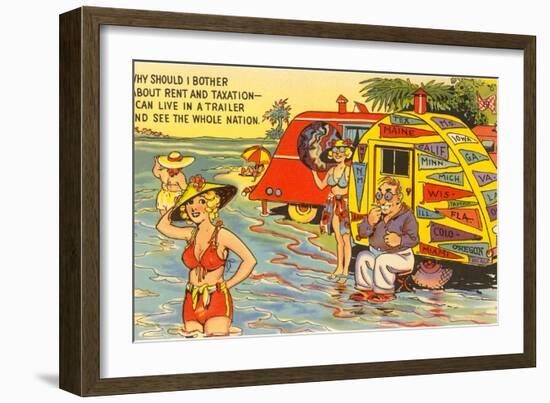 Life in the Trailer Park, Cartoon-null-Framed Art Print