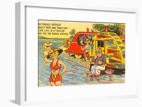 Life in the Trailer Park, Cartoon-null-Framed Art Print