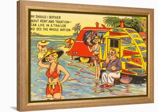 Life in the Trailer Park, Cartoon-null-Framed Stretched Canvas