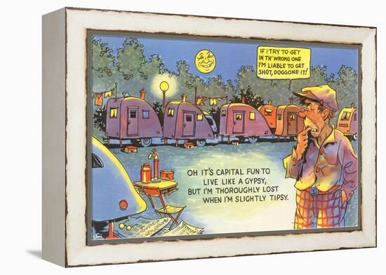 Life in the Trailer Park, Cartoon-null-Framed Stretched Canvas