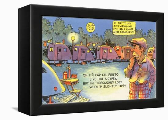 Life in the Trailer Park, Cartoon-null-Framed Stretched Canvas