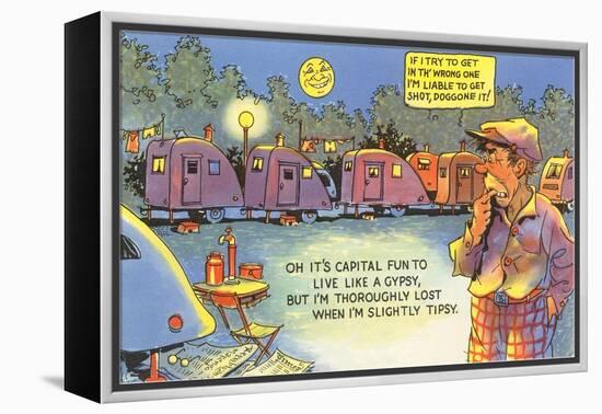 Life in the Trailer Park, Cartoon-null-Framed Stretched Canvas