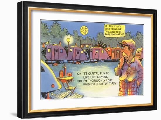 Life in the Trailer Park, Cartoon-null-Framed Art Print