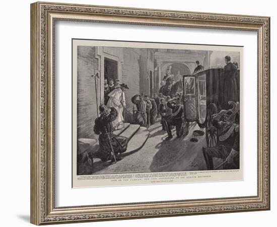 Life in the Vatican, the Pope Proceeding to His Summer Residence-Henri Lanos-Framed Giclee Print