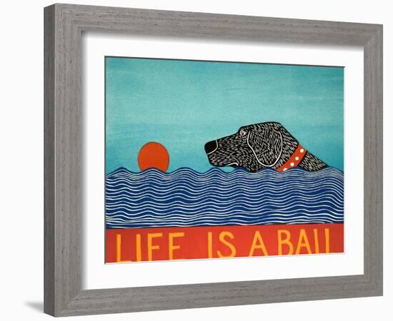 Life Is A Ball Black-Stephen Huneck-Framed Giclee Print