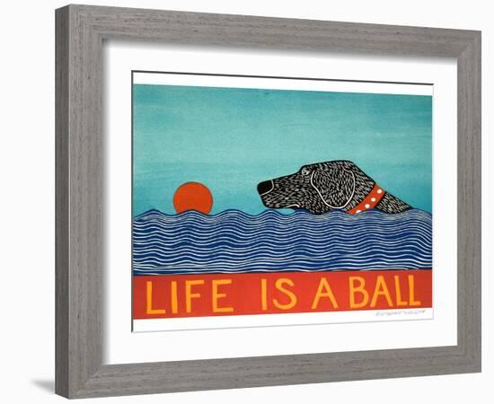 Life Is A Ball Black-Stephen Huneck-Framed Giclee Print