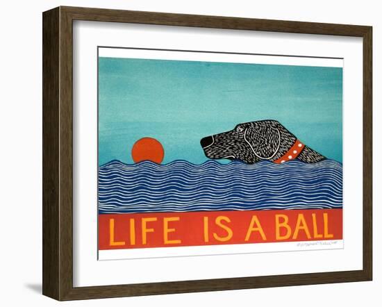 Life Is A Ball Black-Stephen Huneck-Framed Giclee Print