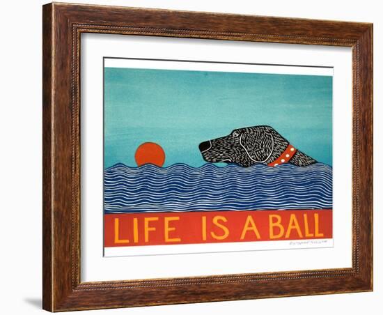 Life Is A Ball Black-Stephen Huneck-Framed Giclee Print