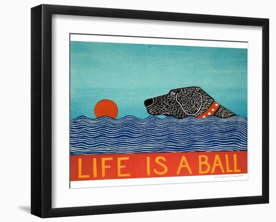 Life Is A Ball Black-Stephen Huneck-Framed Giclee Print