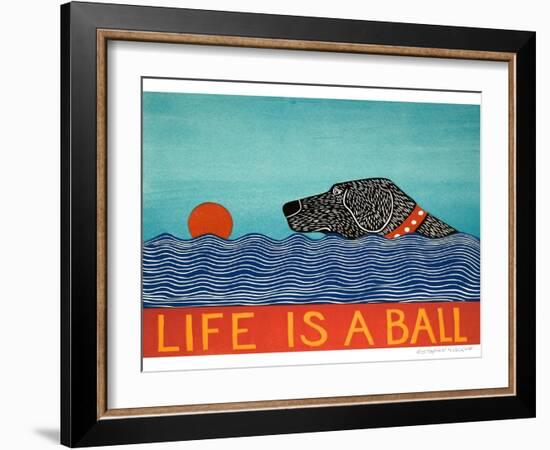 Life Is A Ball Black-Stephen Huneck-Framed Giclee Print