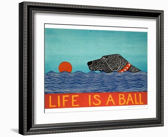 Life Is A Ball Black-Stephen Huneck-Framed Giclee Print