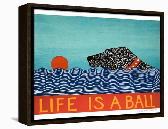 Life Is A Ball Black-Stephen Huneck-Framed Premier Image Canvas