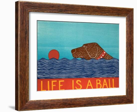 Life Is A Ball Choc-Stephen Huneck-Framed Giclee Print