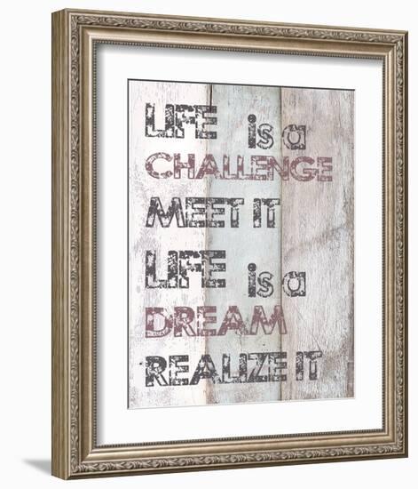 Life Is A Challenge-null-Framed Art Print