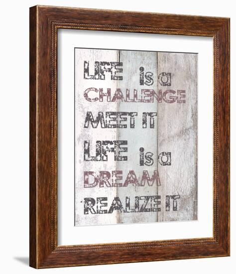 Life Is A Challenge-null-Framed Art Print