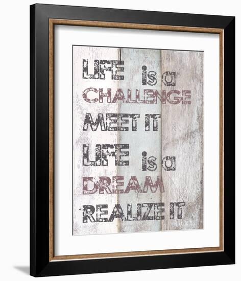 Life Is A Challenge-null-Framed Art Print