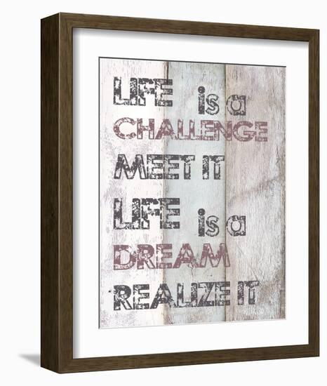 Life Is A Challenge-null-Framed Art Print