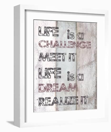 Life Is A Challenge-null-Framed Art Print