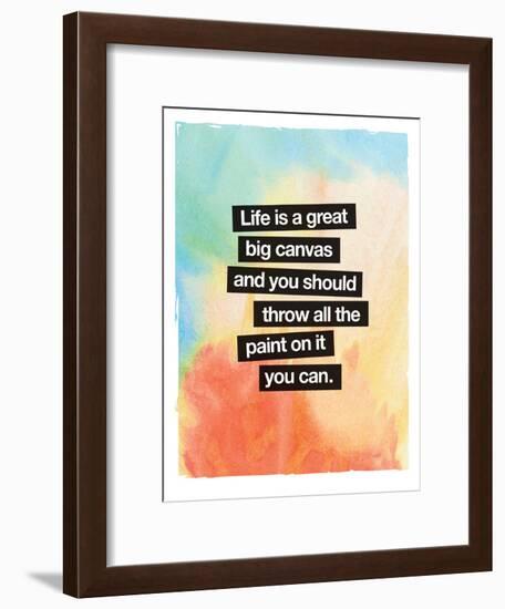 Life Is A Great Big Canvas-Brett Wilson-Framed Art Print