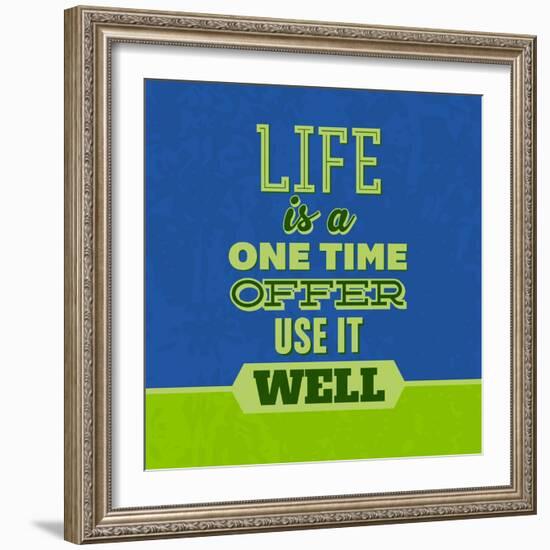 Life Is a One Time Offer 1-Lorand Okos-Framed Art Print