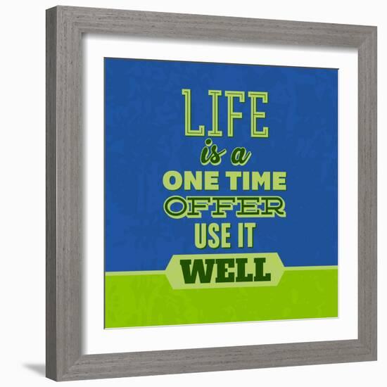 Life Is a One Time Offer 1-Lorand Okos-Framed Art Print