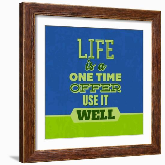 Life Is a One Time Offer 1-Lorand Okos-Framed Art Print