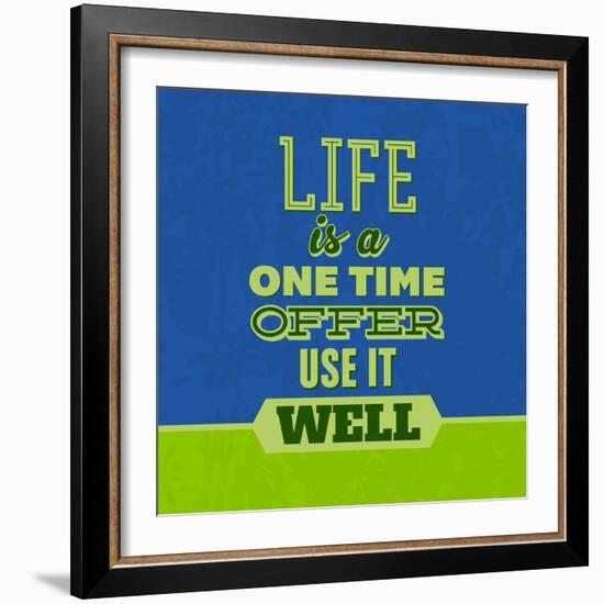 Life Is a One Time Offer 1-Lorand Okos-Framed Art Print