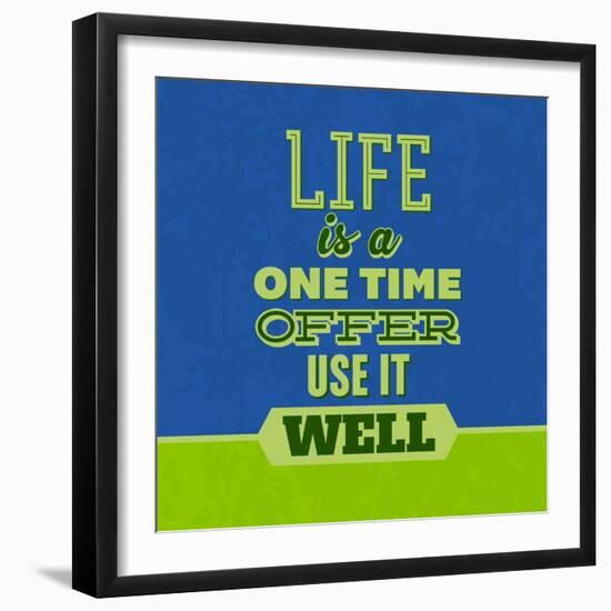 Life Is a One Time Offer 1-Lorand Okos-Framed Art Print